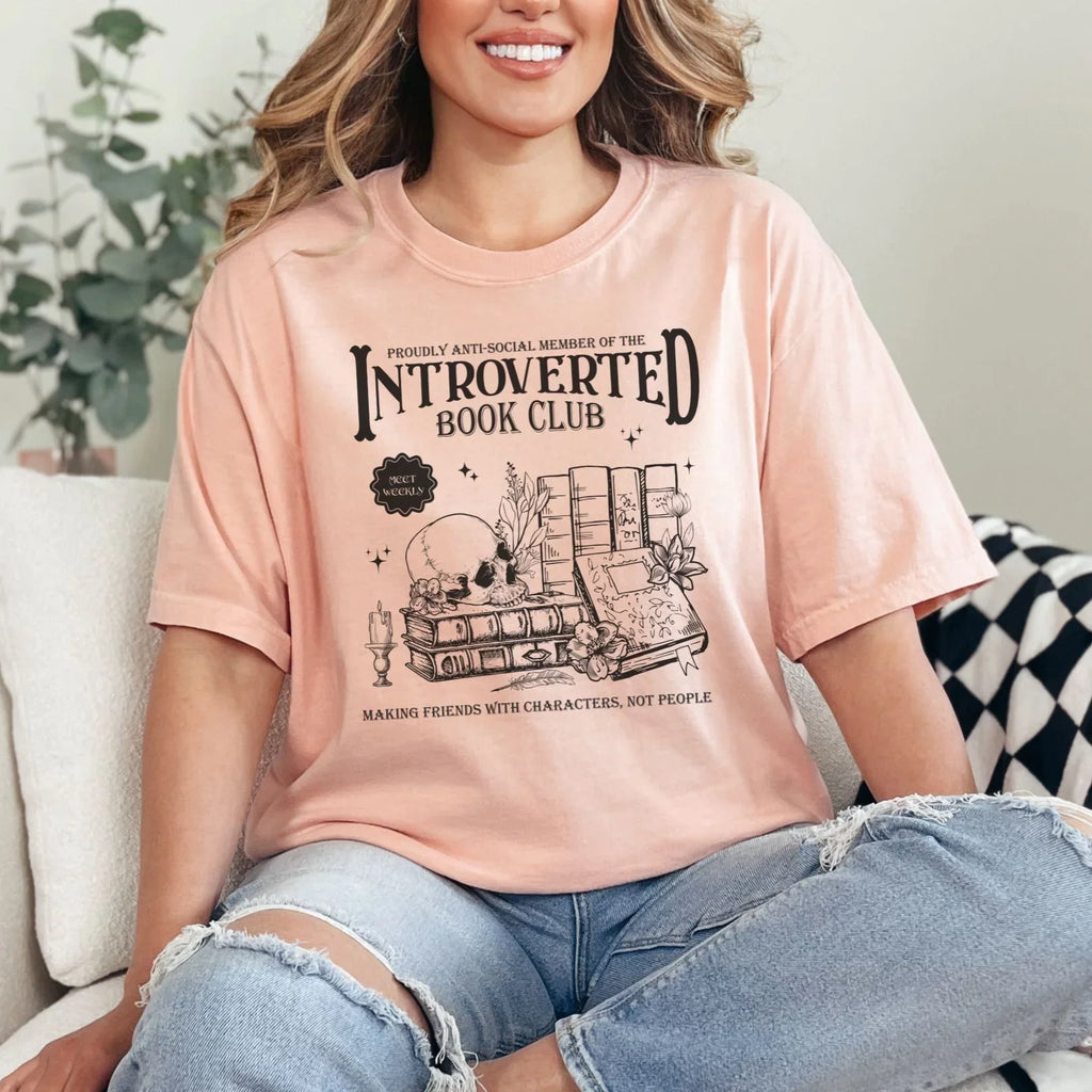 Hazel Blues® |  Introverted Book Club Graphic Tee