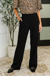 Hazel Blues® |  Peachy Keen Straight Leg Trousers in Black