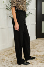 Hazel Blues® |  Peachy Keen Straight Leg Trousers in Black