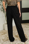 Hazel Blues® |  Peachy Keen Straight Leg Trousers in Black