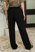 Hazel Blues® |  Peachy Keen Straight Leg Trousers in Black