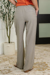Hazel Blues® |  Peachy Keen Straight Leg Trousers in Stone Taupe