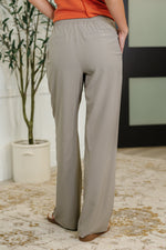 Hazel Blues® |  Peachy Keen Straight Leg Trousers in Stone Taupe