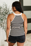 Hazel Blues® |  Perfect Conditions Striped Halter Tank
