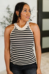 Hazel Blues® |  Perfect Conditions Striped Halter Tank