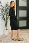 Personal Assistant Turtleneck Dress in Black