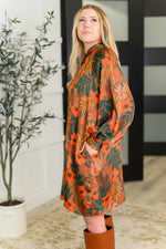 Hazel Blues® |  Petals After Dark Balloon Sleeve Dress