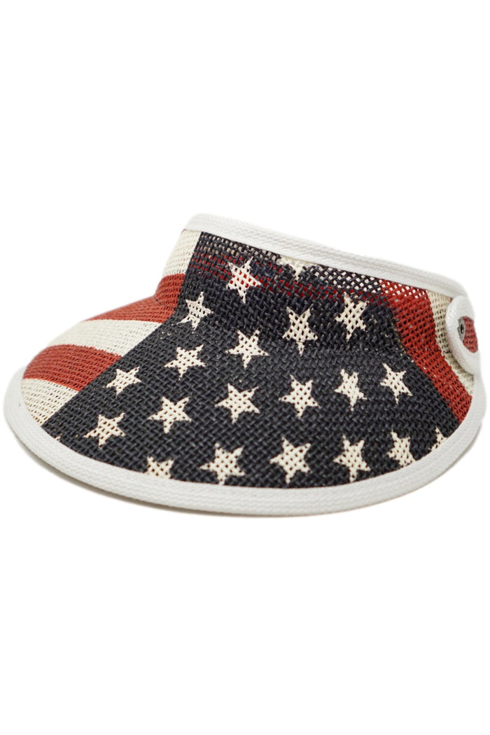 Hazel Blues® |  PETER GRIMM - EMILY AMERICAN FLAG VISOR HAT