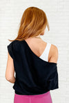 Hazel Blues® |  Pilates Princess Off Shoulder Top in Black
