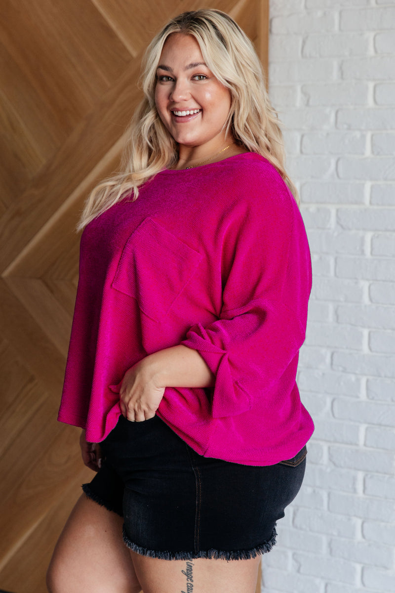 Hazel Blues® |  Pink Thoughts Chenille Blouse