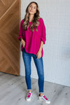 Hazel Blues® |  Pink Thoughts Chenille Blouse