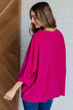 Hazel Blues® |  Pink Thoughts Chenille Blouse