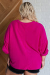 Hazel Blues® |  Pink Thoughts Chenille Blouse