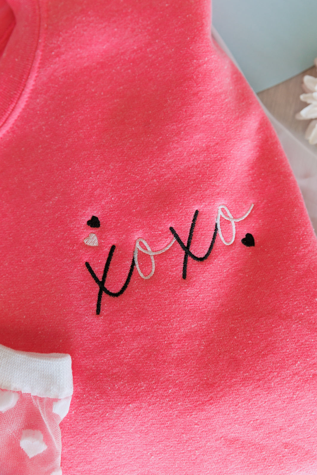 Hazel Blues® |  XOXO Embroidered Sweatshirt