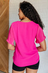 Hazel Blues® |  Pink and Perfect Ruffle Sleeve Top