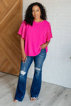Hazel Blues® |  Pink and Perfect Ruffle Sleeve Top