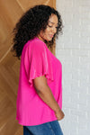 Hazel Blues® |  Pink and Perfect Ruffle Sleeve Top