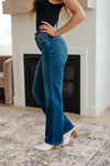 Hazel Blues® |  Pippa High Rise Button Fly Straight Jeans