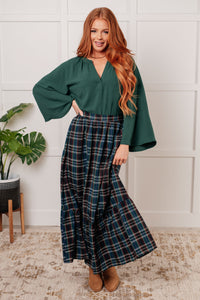 Hazel Blues® |  Plaid Perfection Maxi Skirt