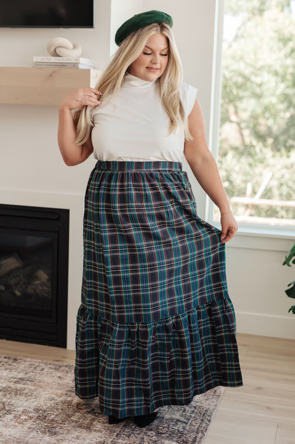 Hazel Blues® |  Plaid Perfection Maxi Skirt