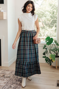 Hazel Blues® |  Plaid Perfection Maxi Skirt