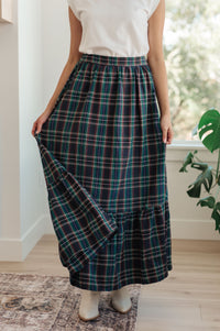 Hazel Blues® |  Plaid Perfection Maxi Skirt