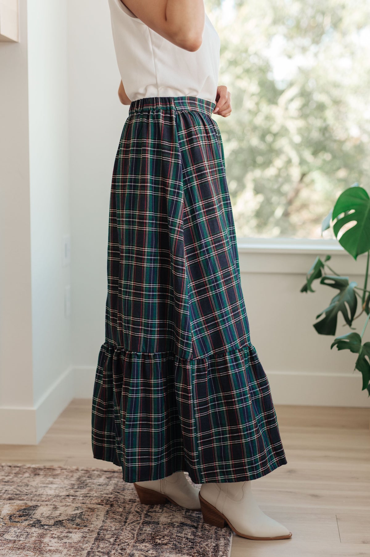 Hazel Blues® |  Plaid Perfection Maxi Skirt