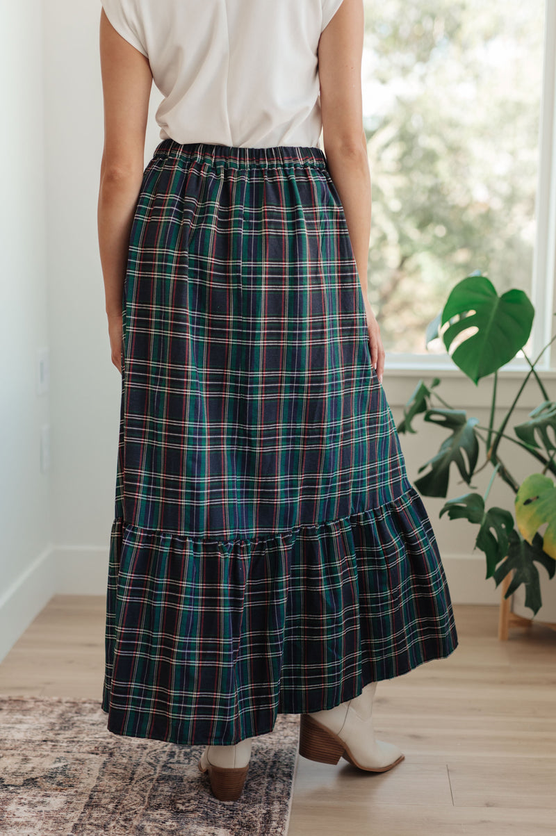 Hazel Blues® |  Plaid Perfection Maxi Skirt