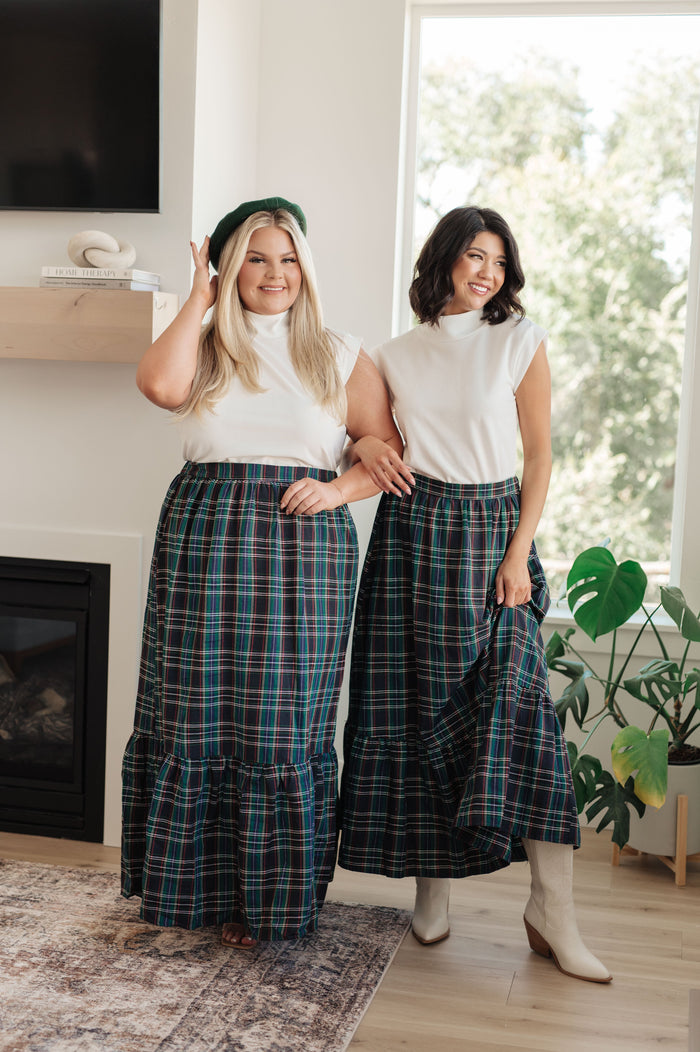 Hazel Blues® |  Plaid Perfection Maxi Skirt