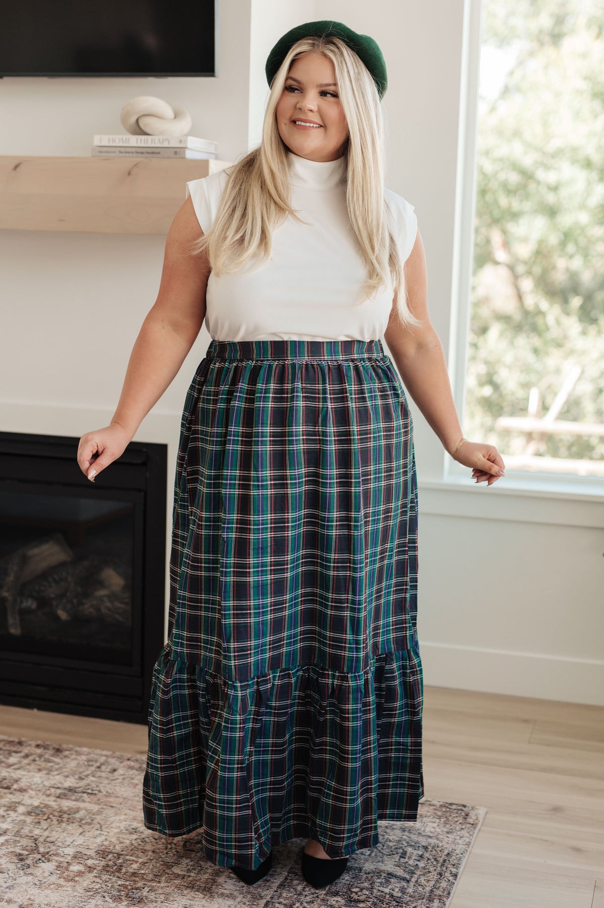 Hazel Blues® |  Plaid Perfection Maxi Skirt