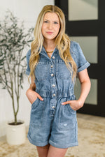 Hazel Blues® |  Pleasant and Relevant Denim Romper