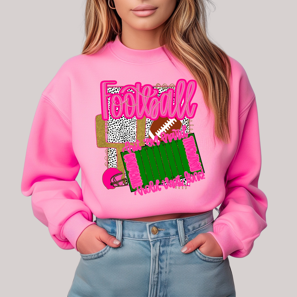Hazel Blues® |  Preppy Stadium in Pink Sweatshirt
