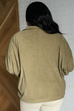 Hazel Blues® |  Primrose Corduroy Jacket in Olive