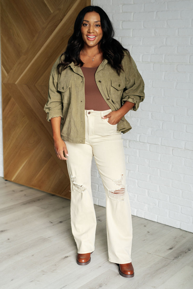 Hazel Blues® |  Primrose Corduroy Jacket in Olive