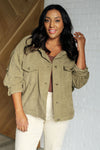 Hazel Blues® |  Primrose Corduroy Jacket in Olive