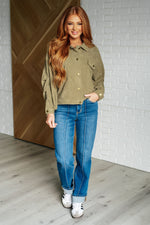 Hazel Blues® |  Primrose Corduroy Jacket in Olive