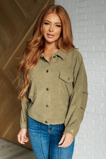 Hazel Blues® |  Primrose Corduroy Jacket in Olive