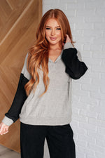 Hazel Blues® |  Pull Up Your Sleeves Color Block Hoodie -9/13/2024