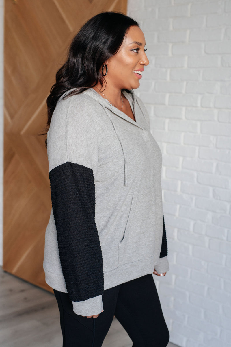 Hazel Blues® |  Pull Up Your Sleeves Color Block Hoodie -9/13/2024