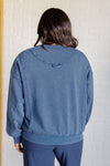 Hazel Blues® |  Quick Fix Mineral Wash Crew Neck Pullover in Psychic