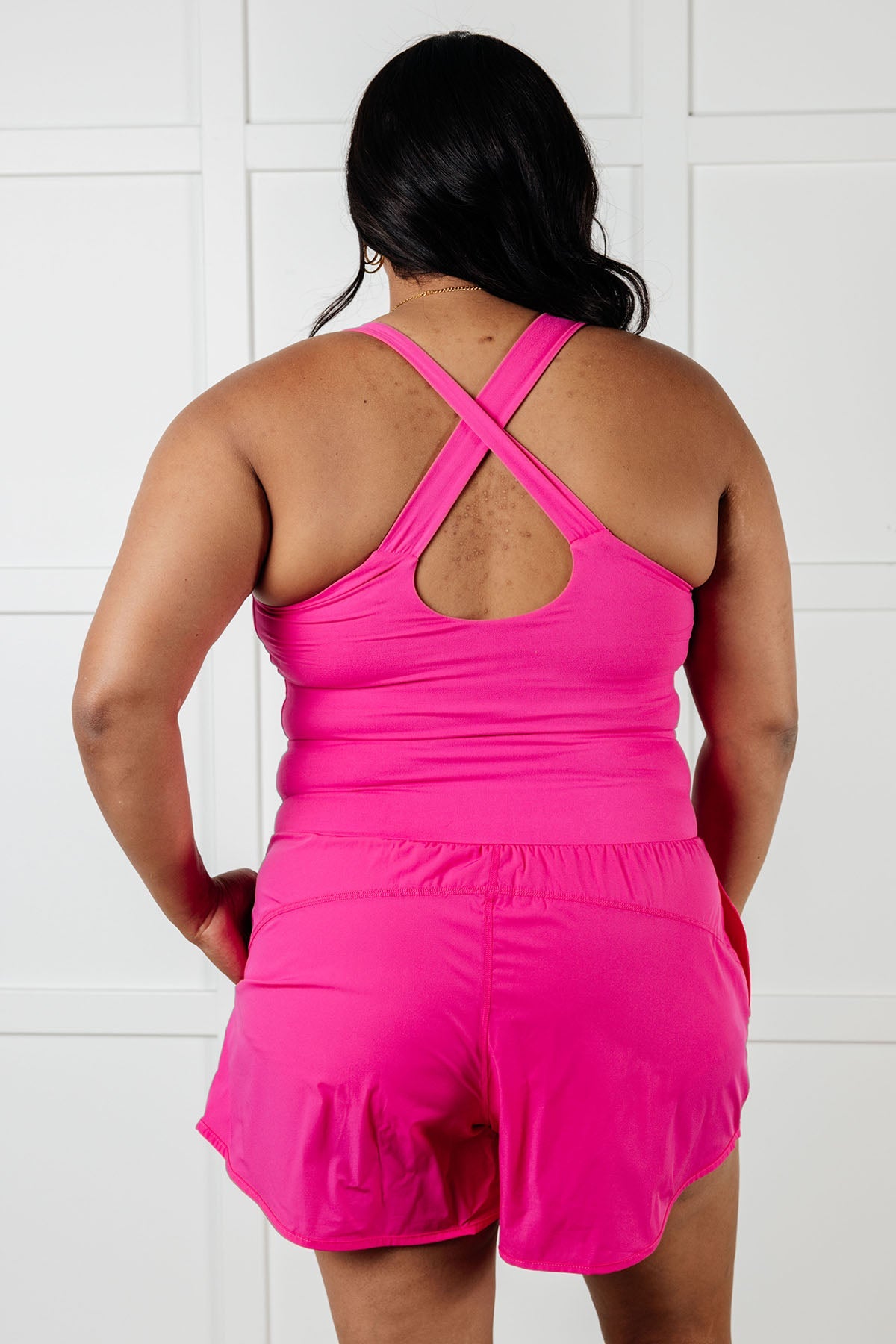 Hazel Blues® |  Raising Heart Rate Cutout Runsie In Sonic Pink