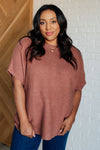 Hazel Blues® |  Relaxing Away Dolman Sleeve Knit Top in Coffee