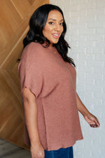 Hazel Blues® |  Relaxing Away Dolman Sleeve Knit Top in Coffee