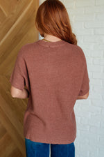 Hazel Blues® |  Relaxing Away Dolman Sleeve Knit Top in Coffee