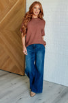Hazel Blues® |  Relaxing Away Dolman Sleeve Knit Top in Coffee