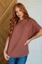 Hazel Blues® |  Relaxing Away Dolman Sleeve Knit Top in Coffee