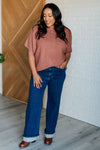 Hazel Blues® |  Relaxing Away Dolman Sleeve Knit Top in Coffee