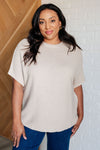 Hazel Blues® |  Relaxing Away Dolman Sleeve Knit Top in Taupe