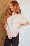 Hazel Blues® |  Relaxing Away Dolman Sleeve Knit Top in Taupe