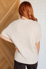 Hazel Blues® |  Relaxing Away Dolman Sleeve Knit Top in Taupe